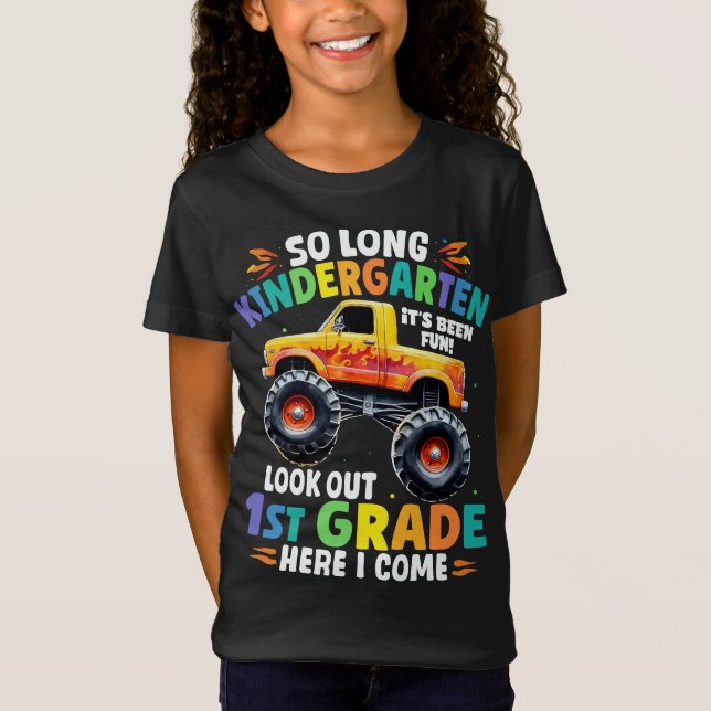 So Long Kindergarten Abschluss Monster Truck T-Shirt (Vorderseite)