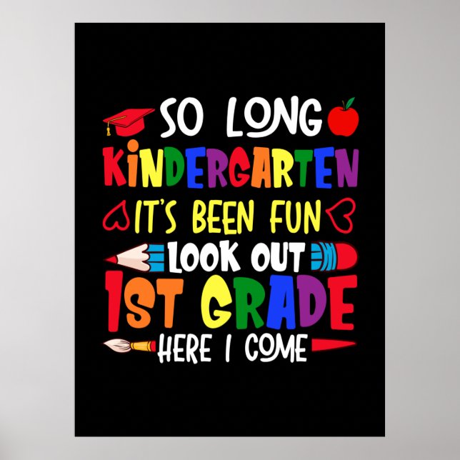 So Long Kindergarten Erste Klasse Lehrer Poster (Vorne)