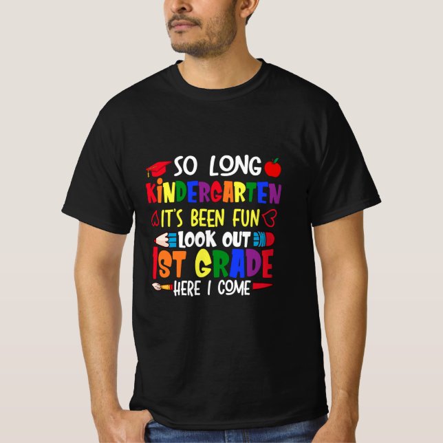 So Long Kindergarten Erste Klasse Lehrer T-Shirt (Vorderseite)