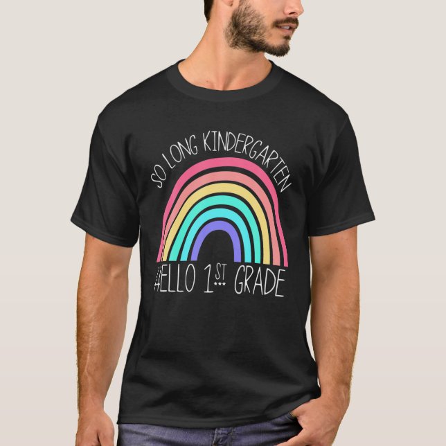 So Long Kindergarten Hallo 1. Klasse Student Kinde T-Shirt (Vorderseite)