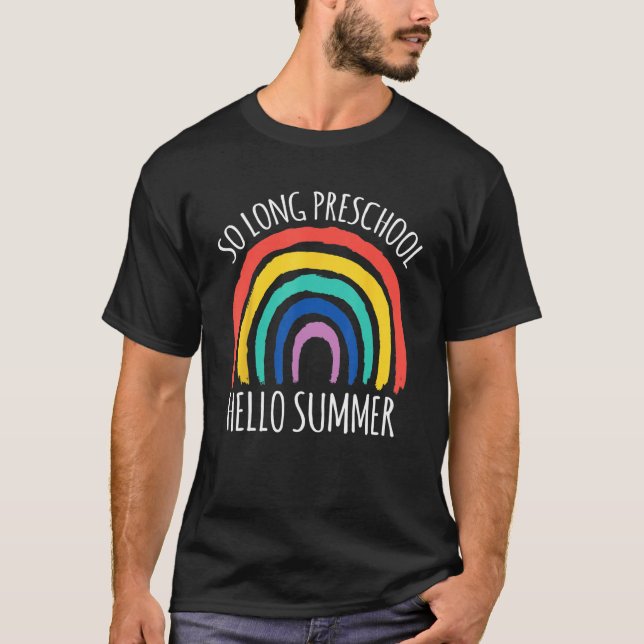 SO LONG PRESCHOOL HELLO SUMMER Teacher Student Pre T-Shirt (Vorderseite)