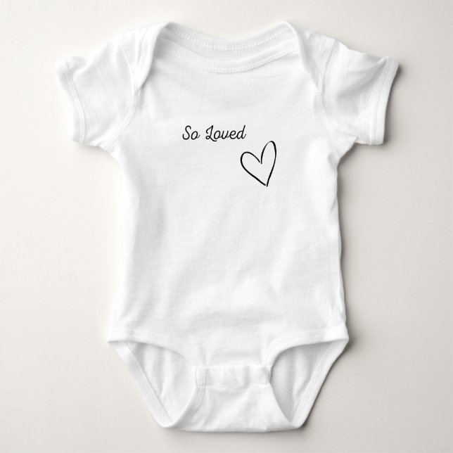 "So Love" Baby Bodysuit Baby Strampler (Vorderseite)