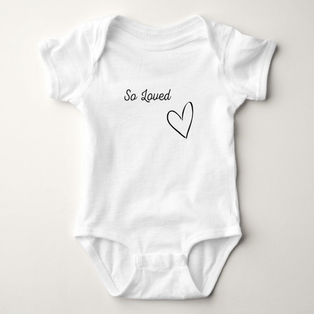 "So Love" Baby Bodysuit Strampler (Vorderseite)