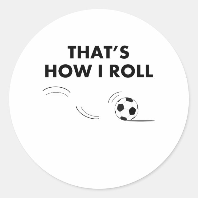 So mache ich Fußball Runder Aufkleber (Vorderseite)
