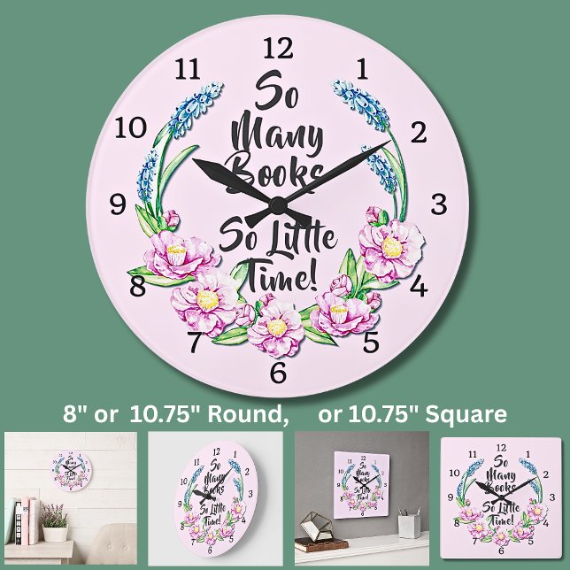 So Many Books So Little Time Große Wanduhr (Von Creator hochgeladen)