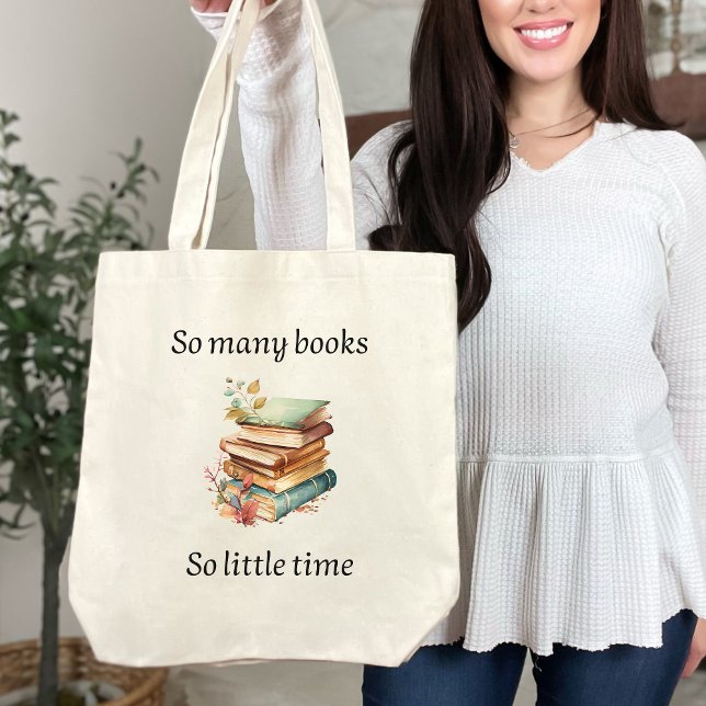 So many books, so little time tote bag tragetasche (Von Creator hochgeladen)