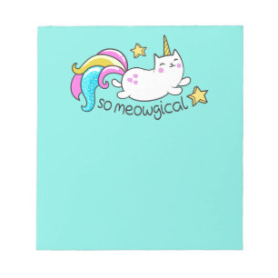 So Meowgical niedliche Unicorn Notizblock