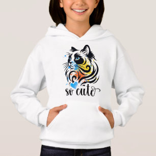 So mignon Chat Splash - Colorée Artiste Kitty Femm