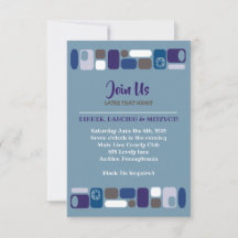 SO MOD Bar Bar Mitzvah Empfang Card