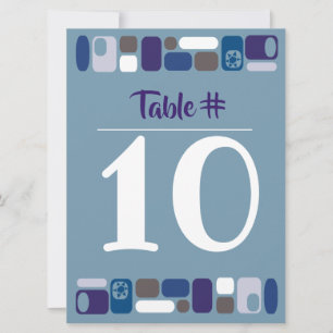 SO MOD Bar Bar Mitzvah Tischnummer Card