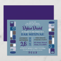 SO MOD Bar Bat Mitzvah Einladung