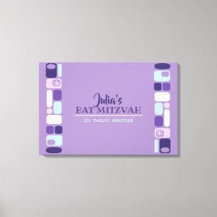 SO MOD Bat Mitzvah Sign-In Board Leinwanddruck