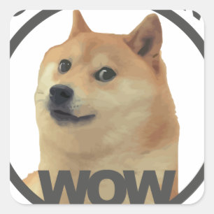 So Mode, so Doge Quadratischer Aufkleber