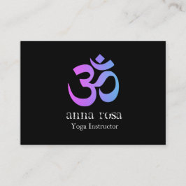 *~* so modernes elegantes Yoga-Lehrer-OM-Symbol Visitenkarte