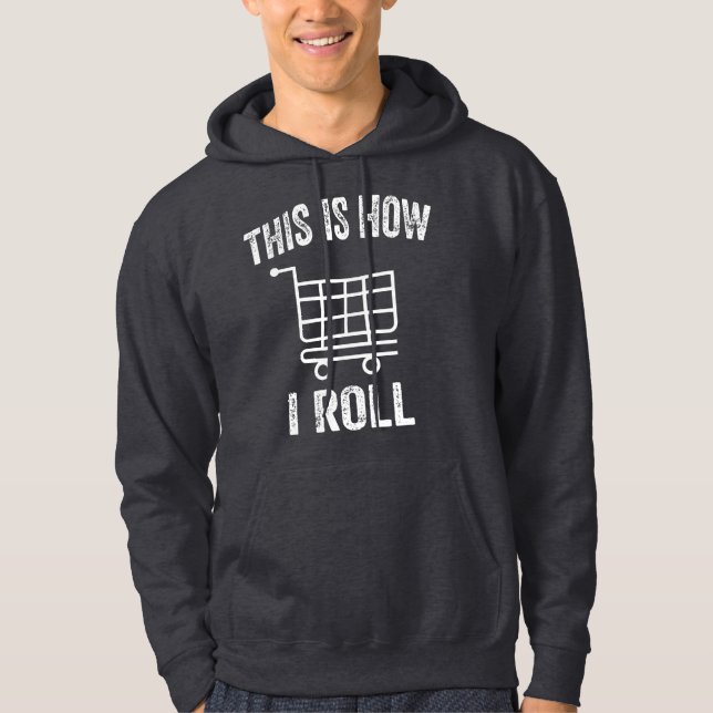 So nehme ich den Supermarkt-Einkaufskorb Hoodie (Vorderseite)