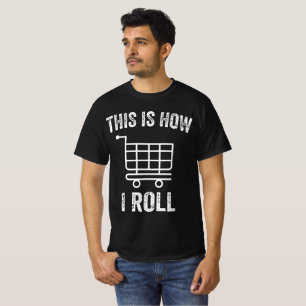So nehme ich den Supermarkt-Einkaufskorb T-Shirt