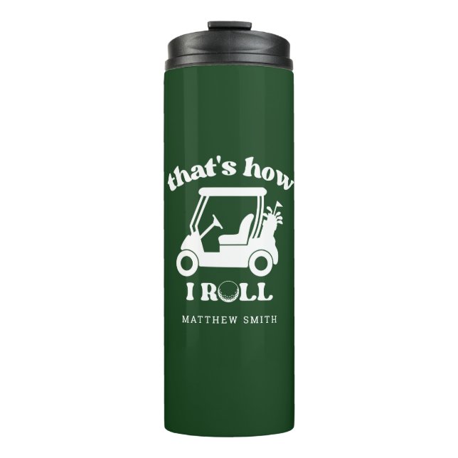So nehme ich Golf Cart Golfer Vater Thermosbecher (Vorderseite)