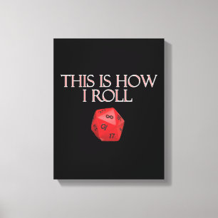 So nehme ich lustige RPG Würfel Leinwanddruck