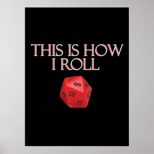 So nehme ich lustige RPG Würfel Poster