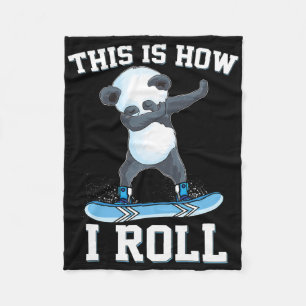 So nehme ich Panda Snowboarden Fleecedecke