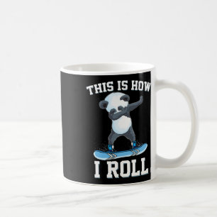 So nehme ich Panda Snowboarden Kaffeetasse