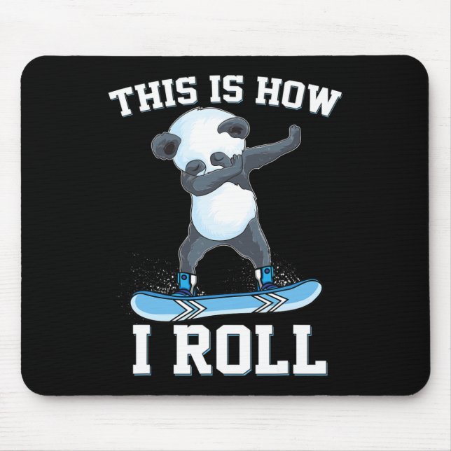 So nehme ich Panda Snowboarden Mousepad (Vorne)
