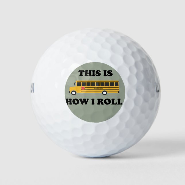 So nehme ich Schulbusfahrer zu einem tollen Angebo Golfball (Vorderseite)