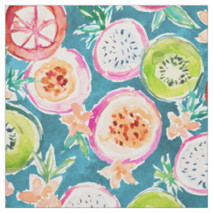 SO NETTES buntes tropische Frucht-Aquarell Stoff