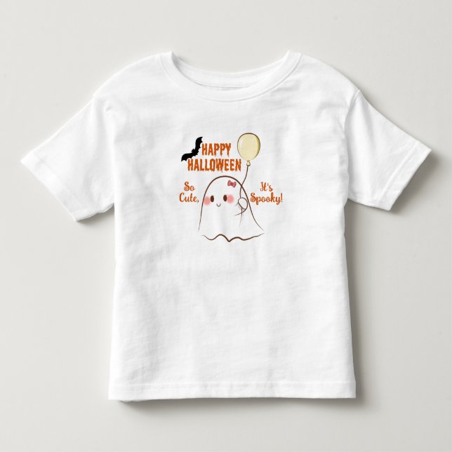 So Niedlich, es ist Spooky Girl's 1. Halloween-Gei Kleinkind T-shirt (Vorderseite)