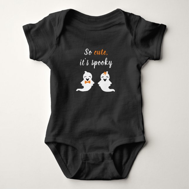 So Niedlich ist es spöttisch glückliche Geister mi Baby Strampler (Vorderseite)