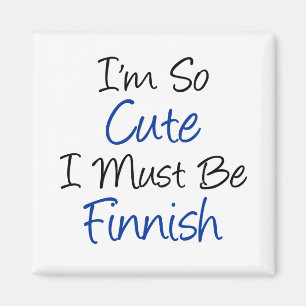 So Niedlich muss ich Finnin sein Magnet