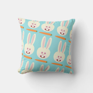 So Niedliche Bunnies und Carrot Pattern Cartoon Ar Kissen