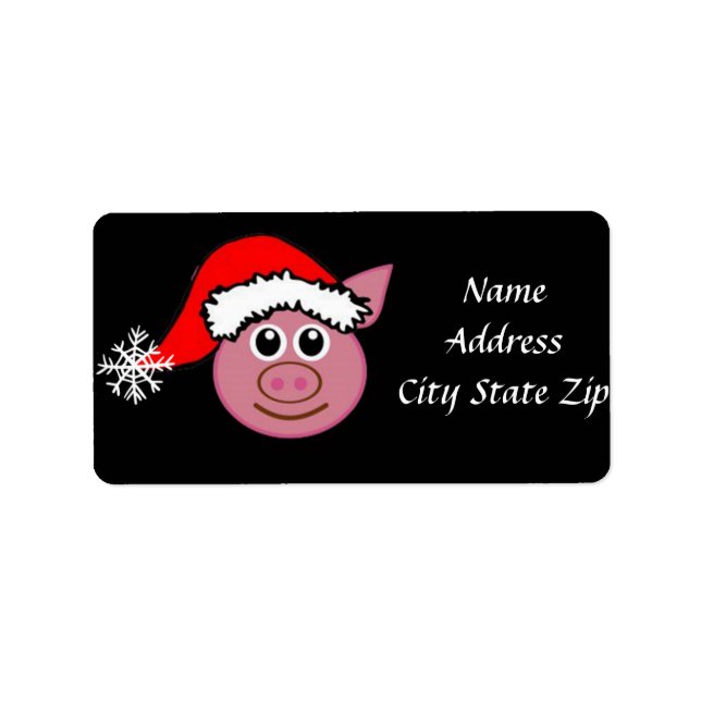 *SO NIEDLICHE CHRISTMAS PIGGY " ADRESSETIKETT (Vorne)