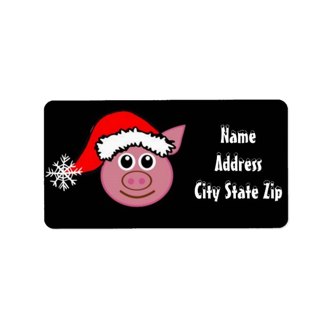*SO NIEDLICHE CHRISTMAS PIGGY " mit *SNOW SCHRIFTA Adressaufkleber (Vorne)