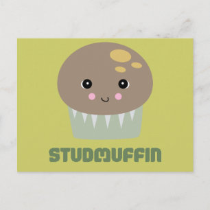 so niedlicher Kawaii-Stummmuffin Postkarte