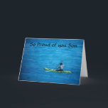 SO PROUTE VON IHNEN "SON", DER KAYAKS. KARTE<br><div class="desc">HABEN SIE EINEN **SON***,  WER LIEBEN NACH KAYAK UND NUR AM STRAND? NUN,  HIER IST EINE "COOLE KARTE" FÜR IHN. VIELEN DANK,  DASS SIE VON EINEM MEINER 8 STÄDTE GESCHAFFEN SIND.</div>