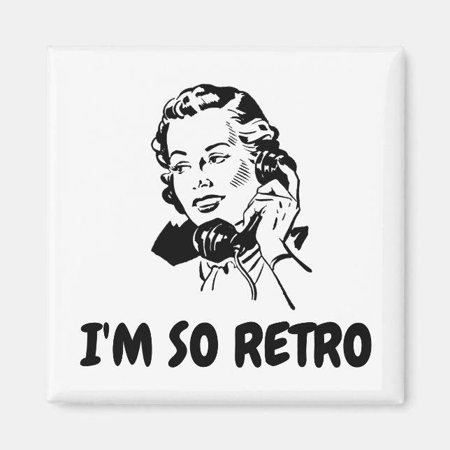 SO RETRO Funny Magnets, Hausfrau der 50er Jahre Magnet (Vorne)