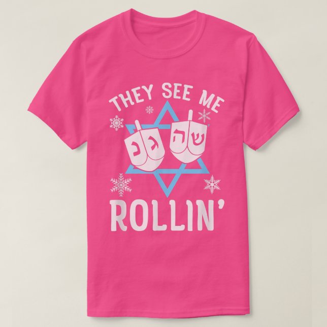 So Roll Hanukkah Dab Dreidel Chanukah T-Shirt (Design vorne)