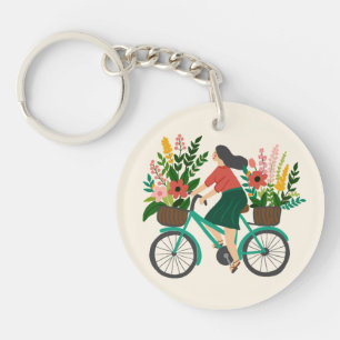 SO ROLL ICH Cute Mädchen Fahrrad INDIVIDUELL Schlüsselanhänger