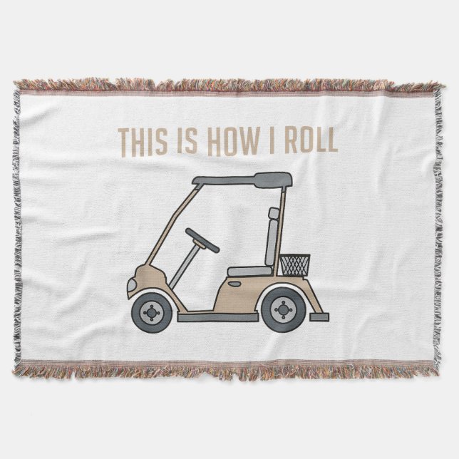So Roll ich Golf Cart Funny Golfers Decke (Vorderseite)