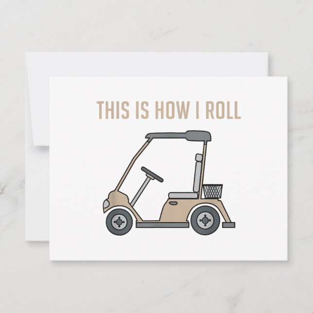 So Roll ich Golf Cart Funny Golfers Save The Date (Vorderseite)