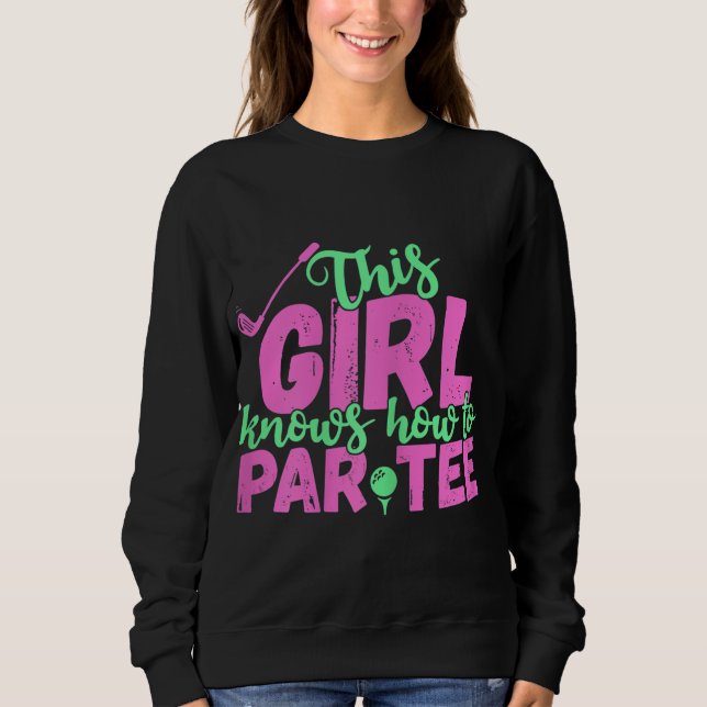 So Roll ich lustige Golf Cart Retro Golfer Sweatshirt (Vorderseite)