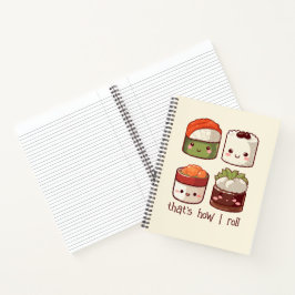 So Roll ich Niedlich Kawaii Sushi Notizbuch