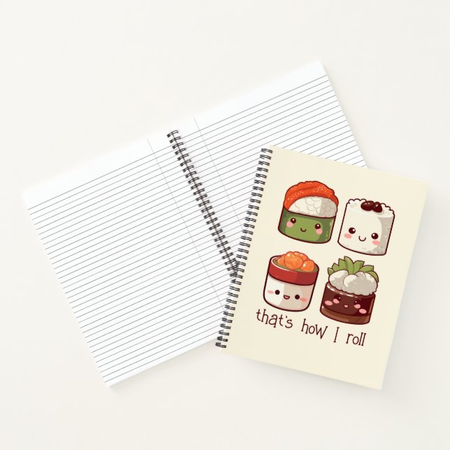 So Roll ich Niedlich Kawaii Sushi Notizbuch (Innenseite)