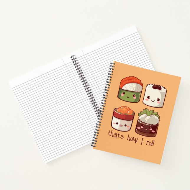 So Roll ich Niedlich Kawaii Sushi Notizbuch (Innenseite)