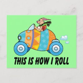 So Roll ich Osterhasen Feiertagspostkarte