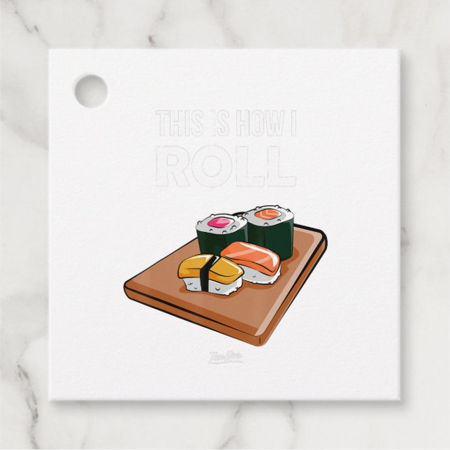 So Roll ich Sushi Koch Funny Sushi Lover Geschenkanhänger (Vorderseite)