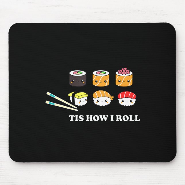 So Roll Shushi Happy Sushi Anime Japanisch F Mousepad (Vorne)