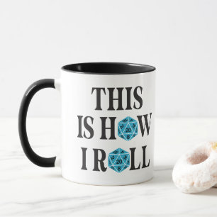 So rolle ich 20 seitliches Dice-Shirt Tasse