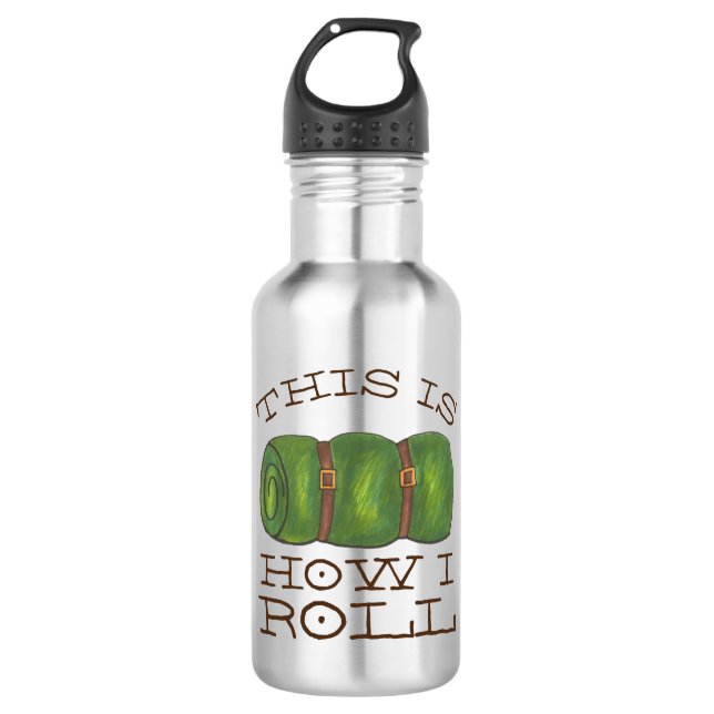 So rolle ich das Rolled Camp Sleeping Bag Wandern Edelstahlflasche (Vorderseite)